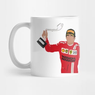 Carlos Sainz celebrating his second place on the podium of the 2021 Monaco Grand Prix Mug